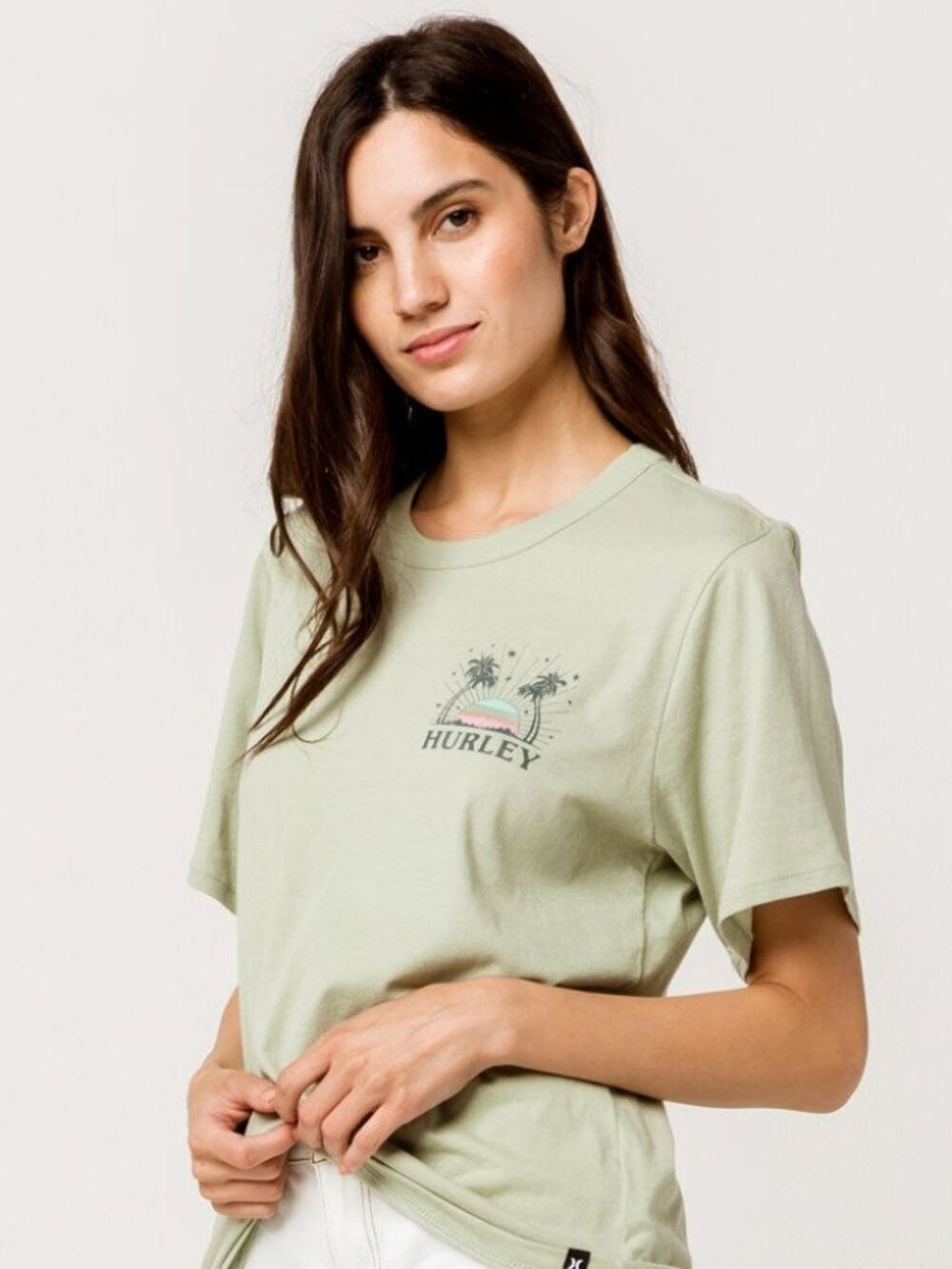 Hurley Beach Graphic Short Sleeve Tee Sage Green